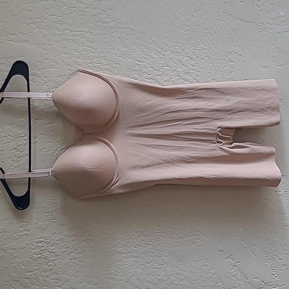 SPANX Beige Strapless Bodysuit Shaper with Removable Straps